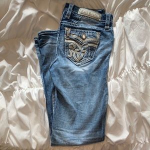 Rock Revival Mid-Rise Straight Leg Jeans Size 28